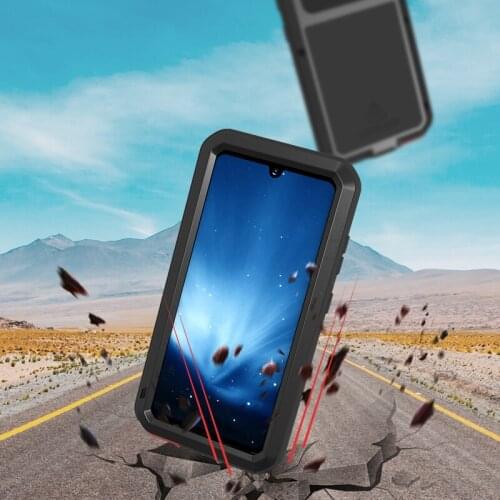 LOVEMEI Dirt-resistant Anti-knock Metal Aluminum Cases with Gorilla Glass for Sumsang Galaxy A41 6.1" Heavy Duty Protection Case