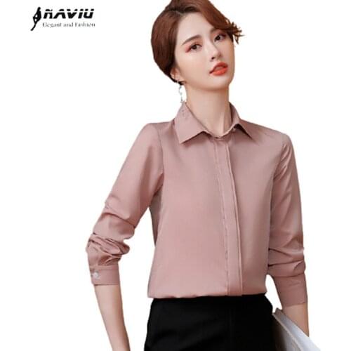 Simple Csual Shirt Women 2021 New Fashion Temperament High End Formal Long Sleeve Slim Blouses Office Ladies Work Tops