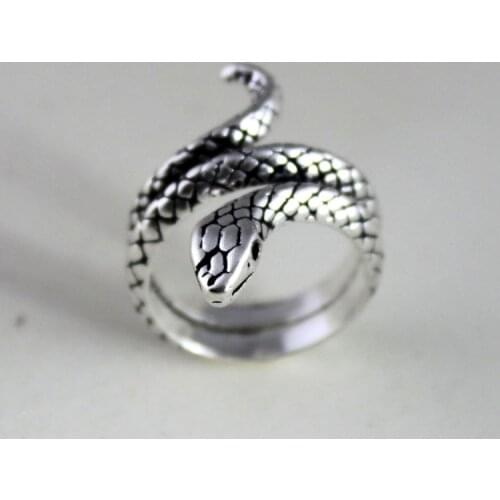 S925 sterling silver ajustable temperament snake retro ring jewelry ornament fashion jewelry for female gifts wholesale
