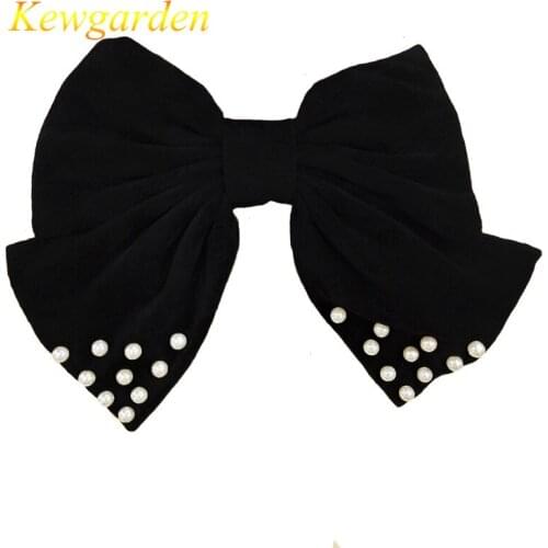 Kewgarden Girls pearl bow hair clip childrens day hair accessories 4pcs