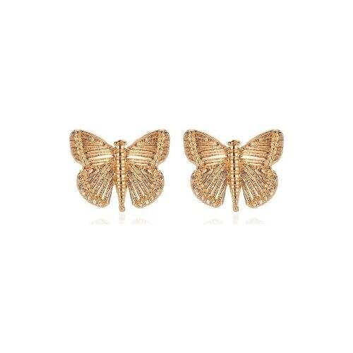 New fashion Simple wild pattern metal butterfly earrings For Women girl Accessories jewelry wholesale