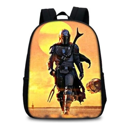 Disney Baby Yoda Mandalorian 12-inch Mochila School Kids Bags Boys Star Wars Kindergarten Children School Bag 3D Print