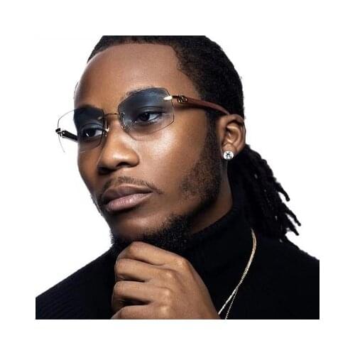 TOPGRILLZ 2021 New Fashion Simple Sunglasses Mens Ultra Clear Rimless Sunglasses Fashion Accessories For Men Women