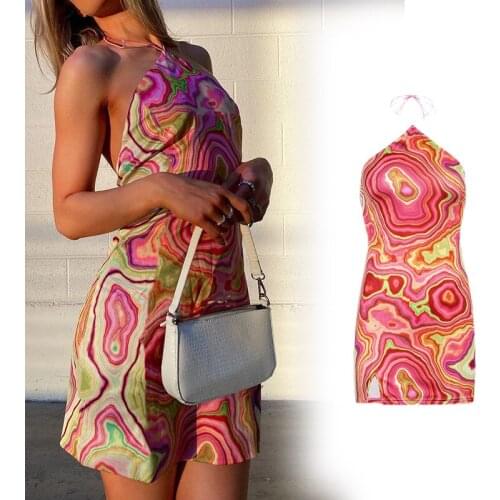 2021 New Arrival Women Summer Strapless Dress Backless Sexy Beach Skirt Summer Party Retro Street Dress Sexy Daily Slim Dresses