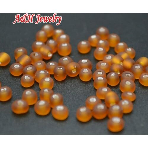 10000 Pcs High Quality Matte Surface Orange Color Spacer Beads 3x4mm DIY Jewelry Making Materials