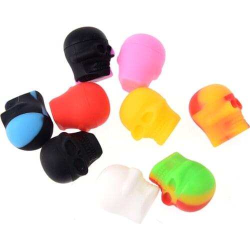 3ml Skull Style Silicone Wax Concentrate Oil Container Jar For Bho Slick Butane Hash Dab Silicon Wax Jar Recipiente De Silicona