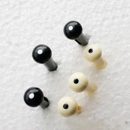 6Pcs Acoustic Guitar Wooden Guitar Strings Nail Fixed Strings Cone Lock Strings Device Black White