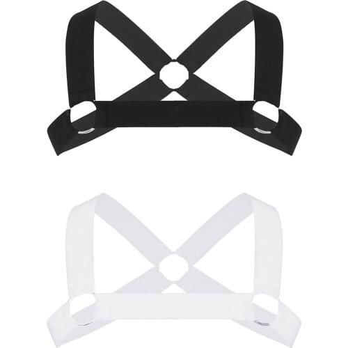 Alvivi Harness Mens Body Bondage Costume Lingerie Male Halter Neck Chest Harness Nightclub Hollow Out Costume Strap Accessory