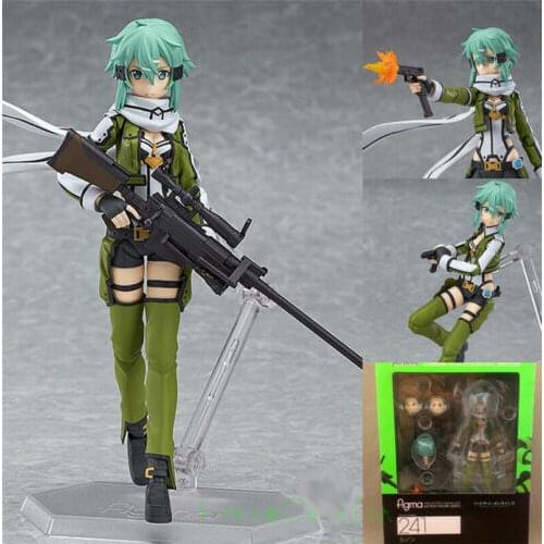 Anime 241# Sword Art Online II Asada Shino Sinon PVC Figure Toy Statue Collection 20cm