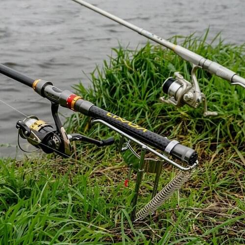 All-metal Automatic Fishing Rod Mount Spring Angle Adjustable Lifting Bracket Lifting Device Double Spring Stainless Steel Fort