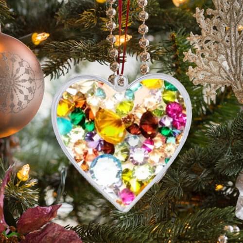1 Set Bath Bomb Mold Heart Shaped Clear Plastic Mould Box Fillable Ornaments for DIY Soap Crafts Christmas Tree Decors 2.56 Inch