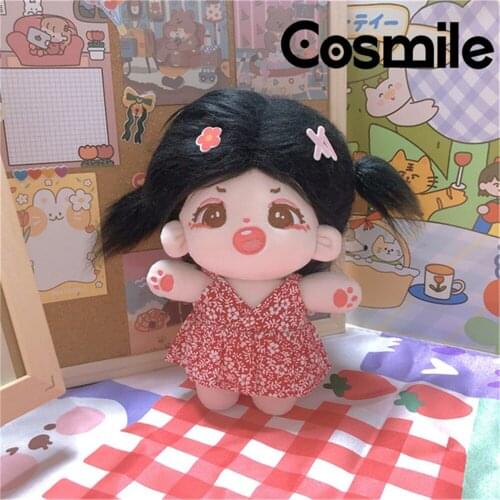 Cosmile No Attributes Idol Star plush Wig Doll 20cm Cotton Toy Body Limited Toy Accessory Cute Cos Gift C