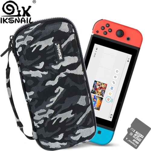 IKSNAIL Nintend Switch Game Storage Bags EVA Protective Hard Case For Nintendo Console Joy-Con and Other Tiny Accessories