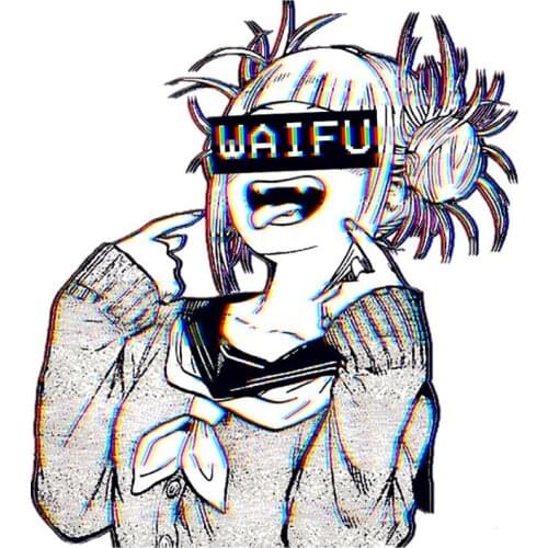 Beautiful Cartoon Himiko Toga Waifu Waterproof Vinyl Decal for Car Bumper Laptop Window Waterproof Protective Film Vinyl Decal