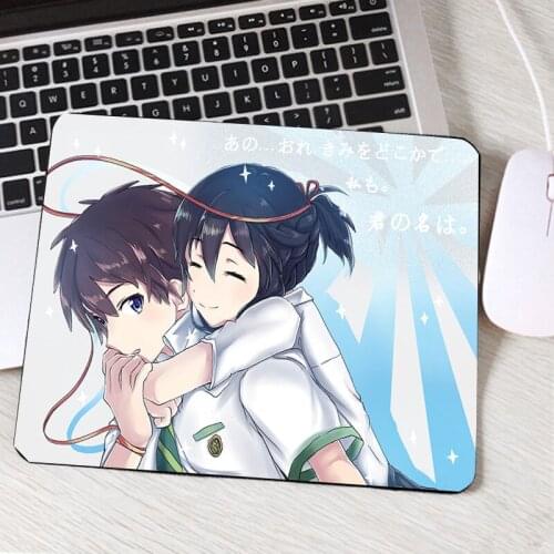 Love Anime Movie Your Name Creative Pc Notebook Mousepads Ki Mi No Na Wa Pattern Art Printing Mousepad for Decoration