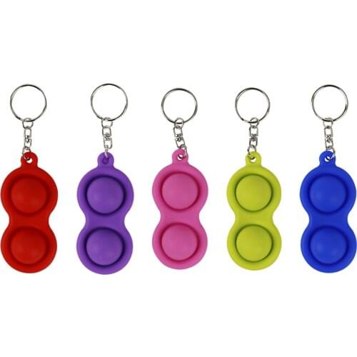 Fashion Antistress Fidget Toy Small Stress Relief Keyring Pendant Push Bubbles Autism Special Needs Adult Kids Toys dropshipping