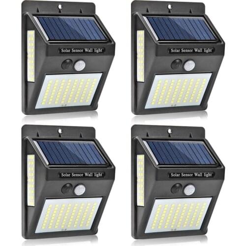 Outdoor 100 LEDs Solar Garden Light with Motion Sensor Solar Lamp Waterproof Four Sides Led Solar Light Security Sunlight