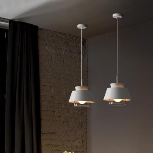 Nordic Modern Pendant Lights Colorful Iron Hanglamp for Bedroom Dining Room Bar Decor Luminaire Suspension E27 Light Fixtures