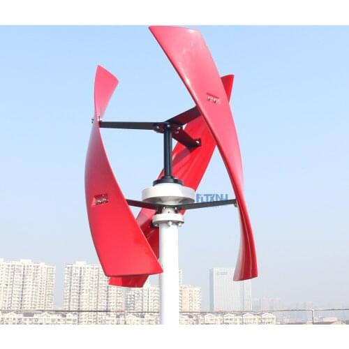New arrival 400W 600W Vertical Wind Turbine 12V 24V 48V 3 Blades with 400W 600W wind solar hybrid MPPT controller for home use