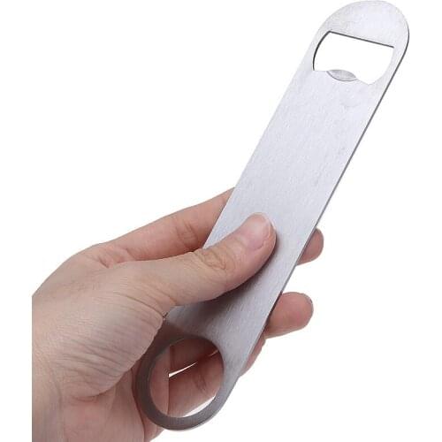 New Arrival Beer Bottle Flat Opener Durable Stainless Steel Soft Drinks Soda Water Openers Kitchen Bar Restaurant Tool