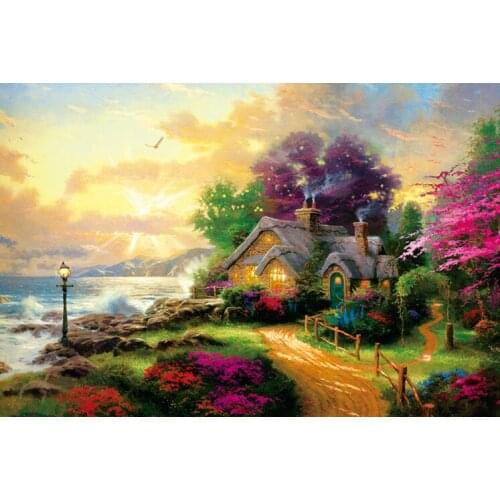 Dawn The wooden puzzle 1000 pieces ersion paper jigsaw puzzle white card adult childrens educational toys