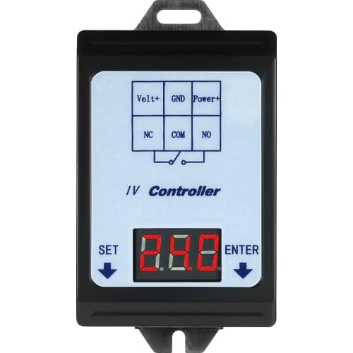 Relay Switch Controller DC 6~80V Voltage Detection Charging Discharge Monitor with Case Digital display DC voltage detection