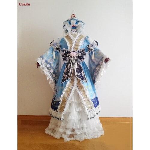 Touhou Project Saigyouji Yuyuko Cosplay Costume Beautiful Formal Dress Activity Party Role Play Clothing High-End Custom-Make