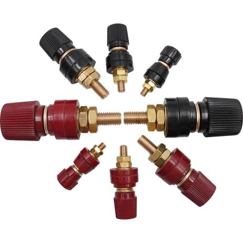 2pcs 40A 60A 100A 160A High Current Copper Terminal 107/333/555/T555 M5 M6 M8 M10 High-quality Brass Bakelite Terminal