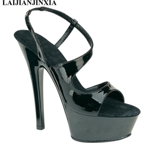 New Sexy Women 15cm Night Club Party Shoes High Heels Platform Dancing Shoes Sandals Open Toe Pole Dance Shoes