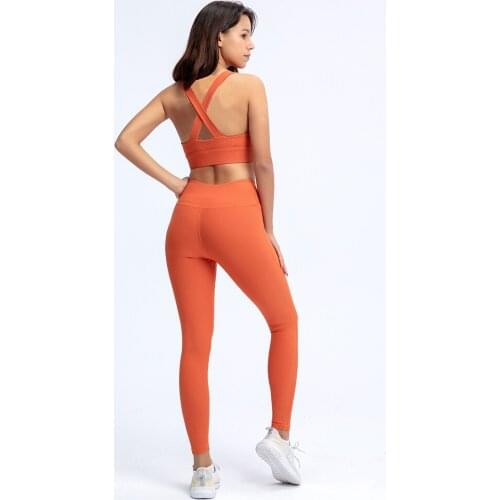 Womens Workout Outfit Sets 2 Pieces Sports Clothing Bras & Leggings Femme Pilates Training Fitness Bodybuilding Yoga Sets Suits