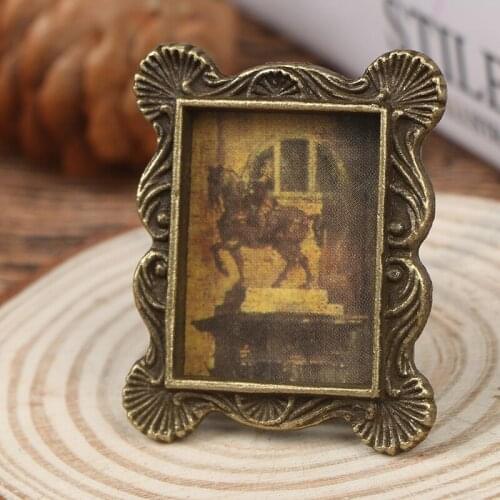1:12 Dollhouse Miniature Accessory Retro Picture Frame Photo