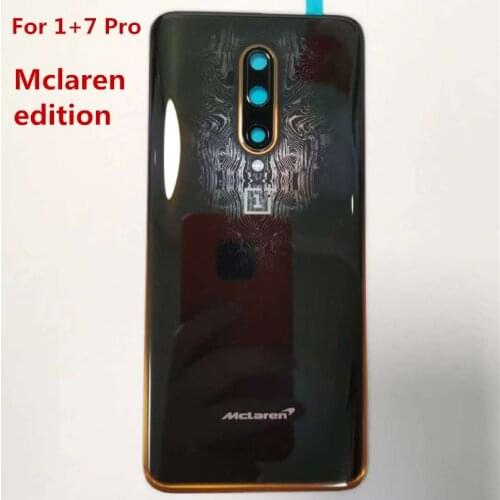 100% Original Glass For Oneplus 7 Pro Mclaren edition Back Housing Back Cover With camera len Battery Case with logo Replacement