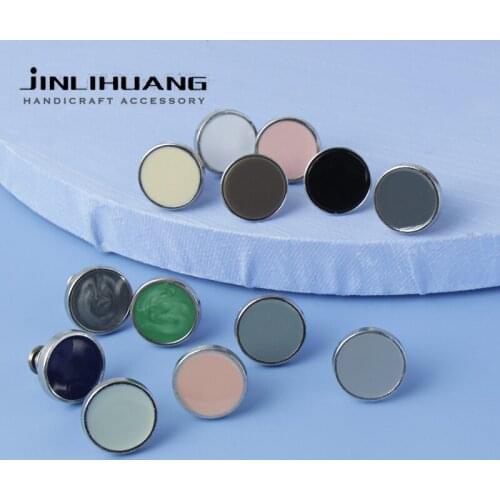 2PCs 17mm Colorful Snap Fastener Metal Jeans Nail Buttons for Bag Clothing Perfect Fit Adjust Increase Reduce Waist Sew Botones