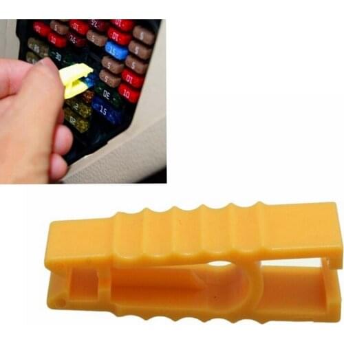 2pcs Yellow Fuse Puller Car Automobile Fuse Clip Tools For Car Fuse