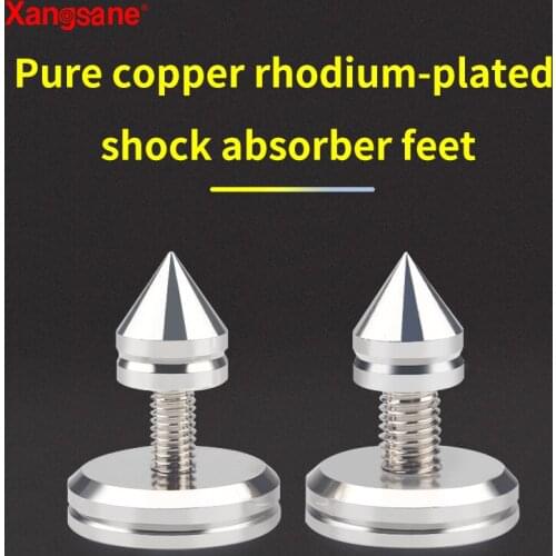 Xangsane 4pcs pure copper rhodium-plated audio damping foot nail pad front and rear amplifier CD decoder dedicated