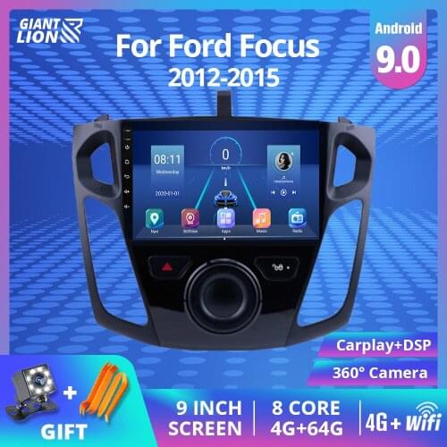 2Din Android 9.0 Car Radio For Ford Focus 3 Mk 3 2011 2012 2013-2015 GPS Navigation PlyaerAuto Multimedia Radio Video DVD Player
