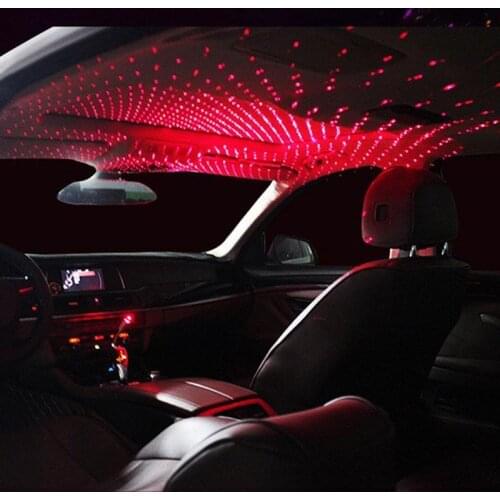 USB decorative LED lamp roof night light projector for Skoda Octavia Fabia Rapid Superb Yeti Roomster