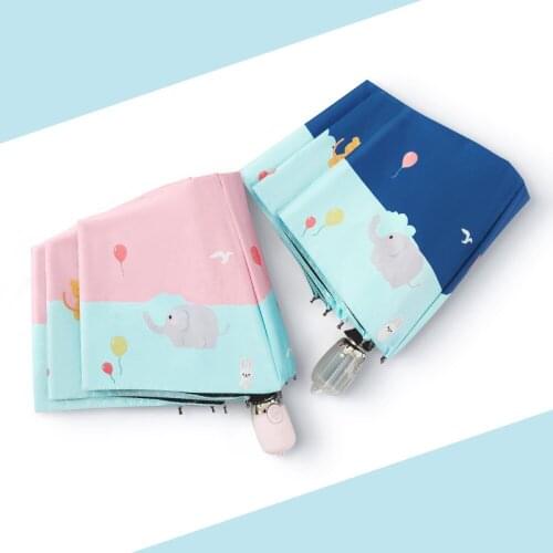 Childrens Umbrella Boys Kids Pupils Fully Automatic Cartoon Big Kids Folding Lightweight Little Girls Cute School Umbrella