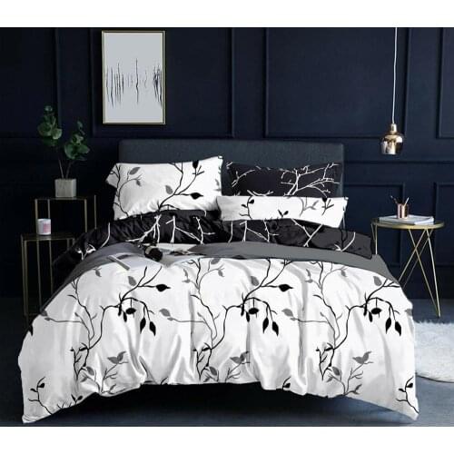 Branch Bedding set black white Duvet Cover Pillowcase Single queen king size Bedclothes Bed linen 3pcs home textiles