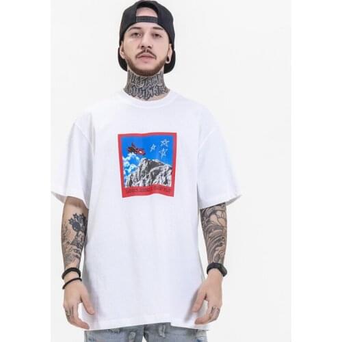 Hip Hop T-shirt Mens Streetwear Harajuku Oversized Letter Print Graphic Tshirt Cotton Loose Top 2021 Summer Casual Short Sleeve