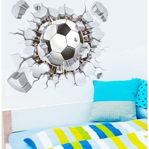 Football pvc removable Wall Decal Soccer Kid Boy Bedroom Wall Sticker Home Decor