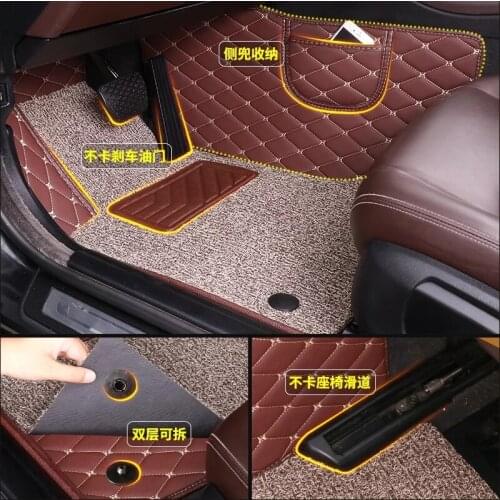 Myfmat custom foot leather car floor mats for Chrysler Sebring 300C PT Cruiser Grand Voyager CITROEN C4-Aircross C4-PICASSO safe