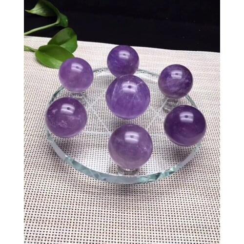 Beatiful Seven star array natural amethyst quartz crystal ball reiki healing crystals meditation sphere array for home decor