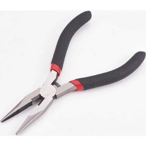 Carbon Steel Jewelry Pliers Needle Nose Pliers Polishing Jewelry Making Tools 13x7.7x0.9cm