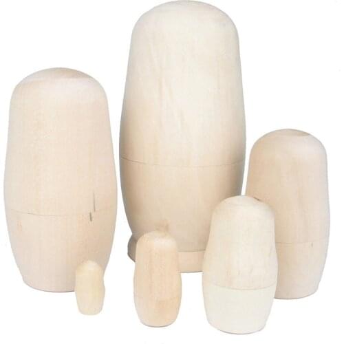 Russian Nesting Doll 6set Blank Matryoshka Matreshka wood Unpainted make own