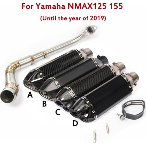 Motorcycle Full Exhaust System Pipe Front Header Link Tube Muffler Tips Silencer Slip On for Yamaha NMAX125 NMAX155 NVX AEROX155