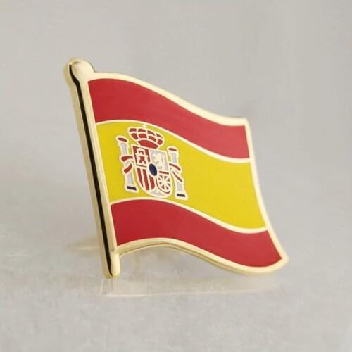 Soft Enamel Spain Flag Lapel Pins