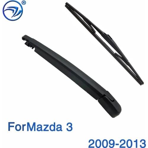 Wiper 14" Rear Wiper Blade & Arm Set Kit For Mazda 3 2009-2013 BL Windshield Windscreen Rear Window