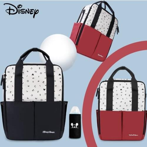 Disney 2020 New Mickey Usb Diaper Bag Backpack Maternity Baby In Diaper Bags Stroller Bag Large Capacity Baby Backpack for Mommy