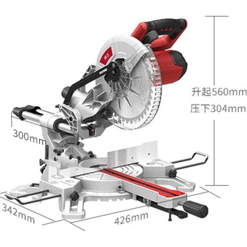 10 inch barda saw aluminum machine 10 inch tie rod cutting machine miter saw multifunctional miter 45 degree woodworking tool